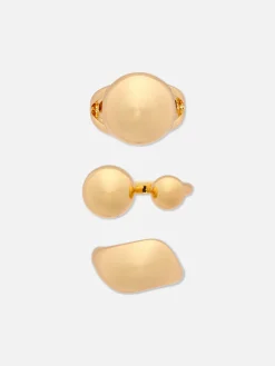 Schmuck|Primark Kugelringe, 3er-Pack Gelb
