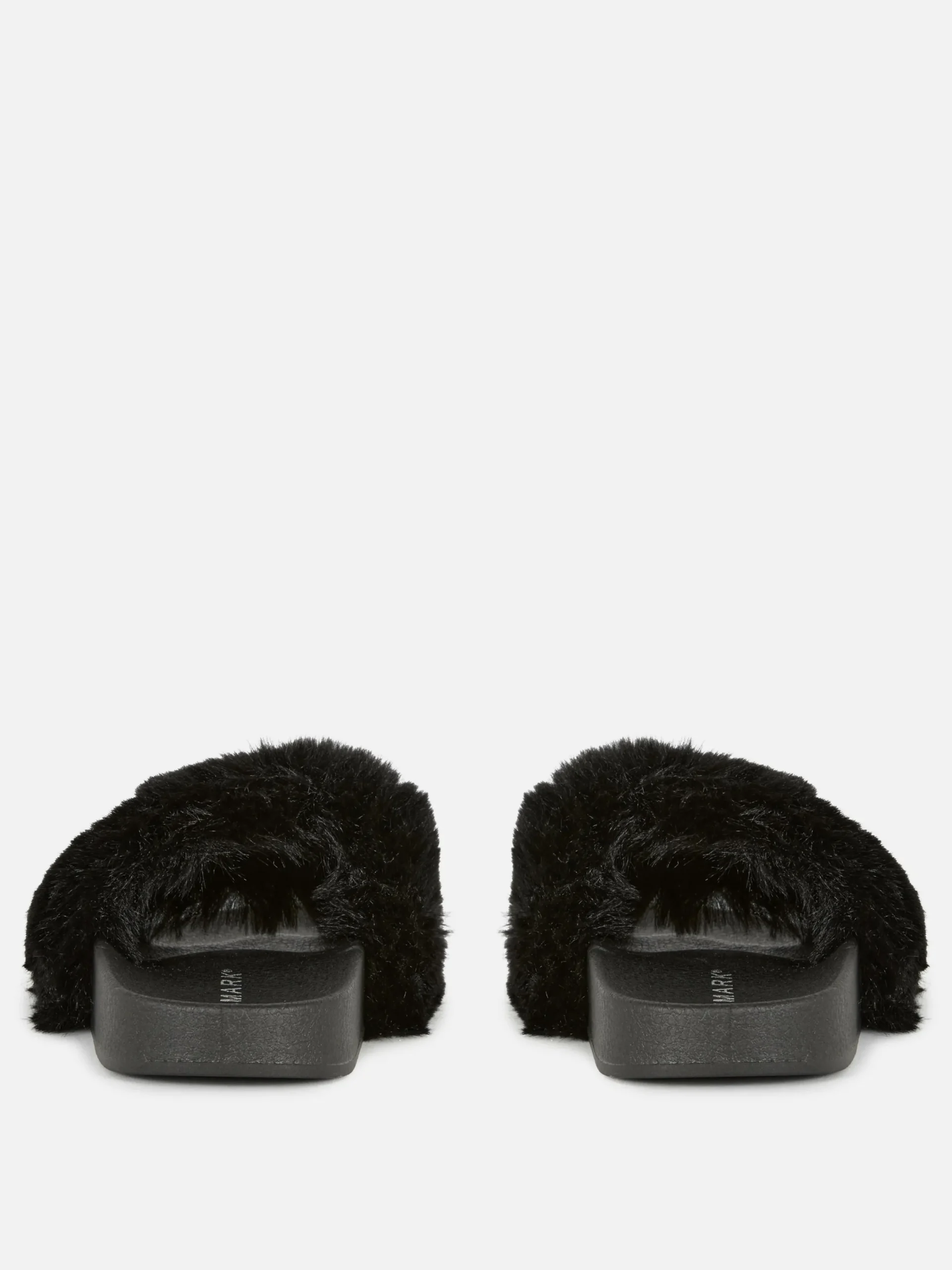 Flipflops Und Badesandalen|Primark Kunstfell-Badesandalen Schwarz