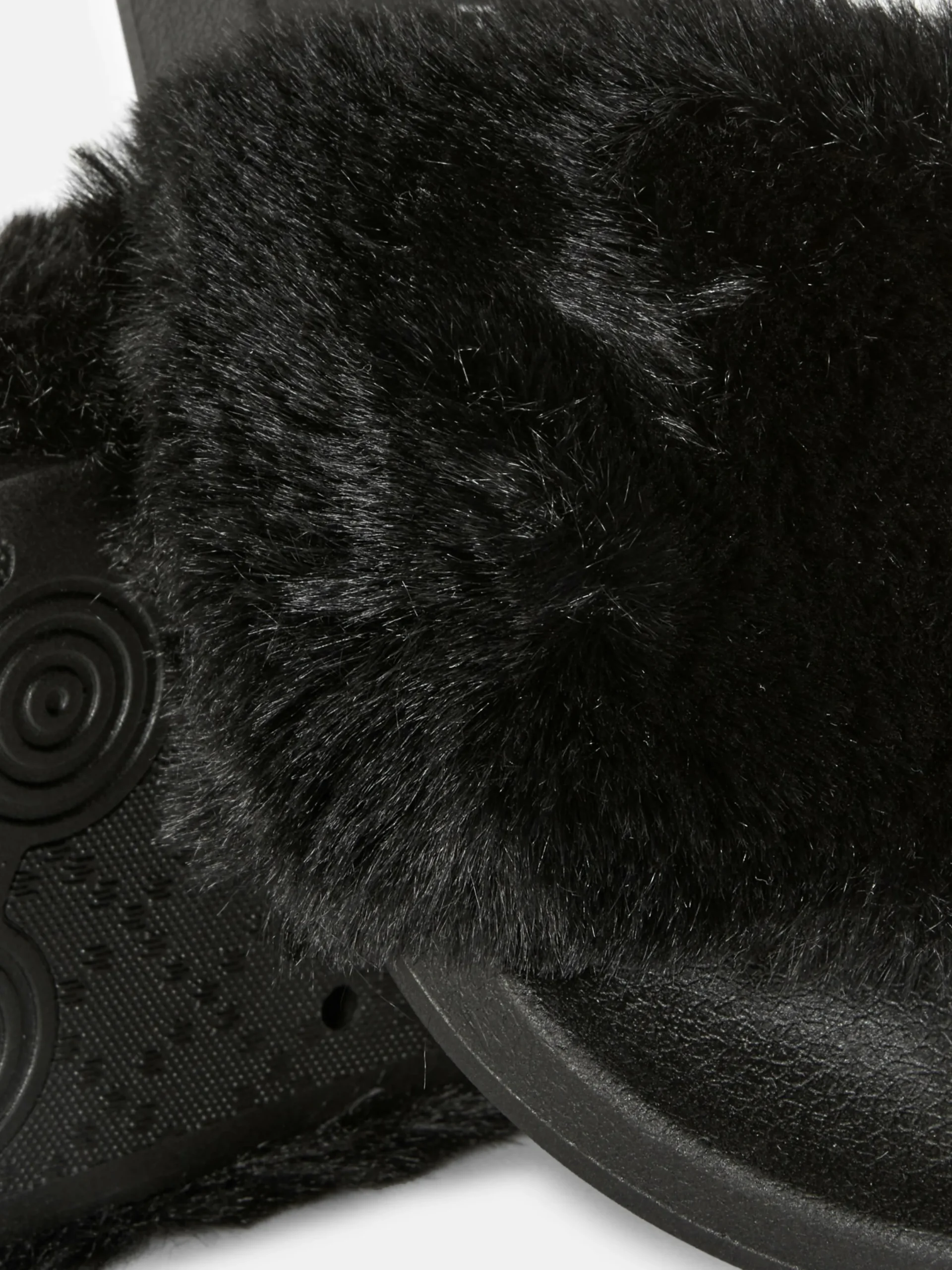 Flipflops Und Badesandalen|Primark Kunstfell-Badesandalen Schwarz