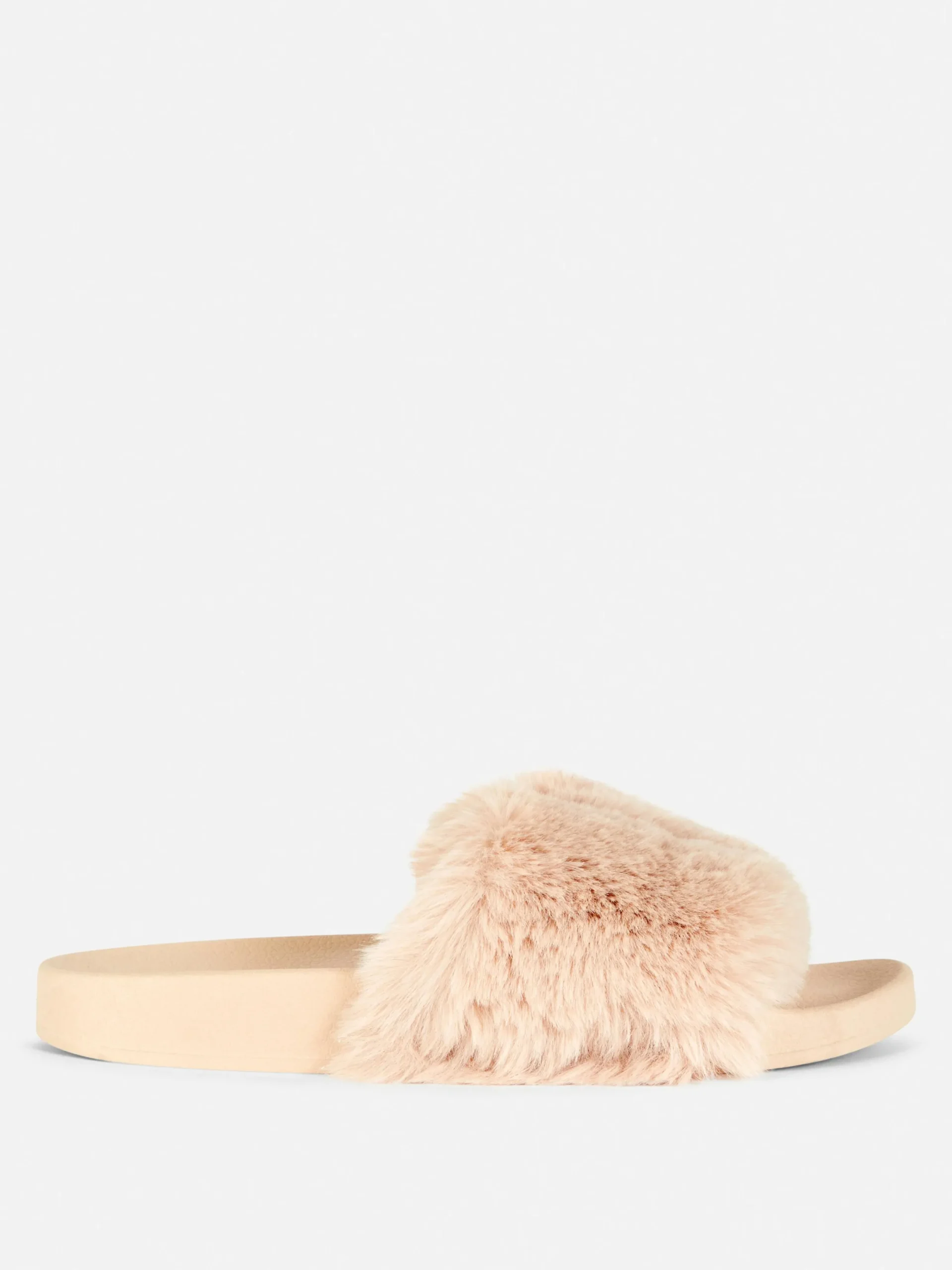 Flipflops Und Badesandalen|Primark Kunstfell-Badesandalen Beige