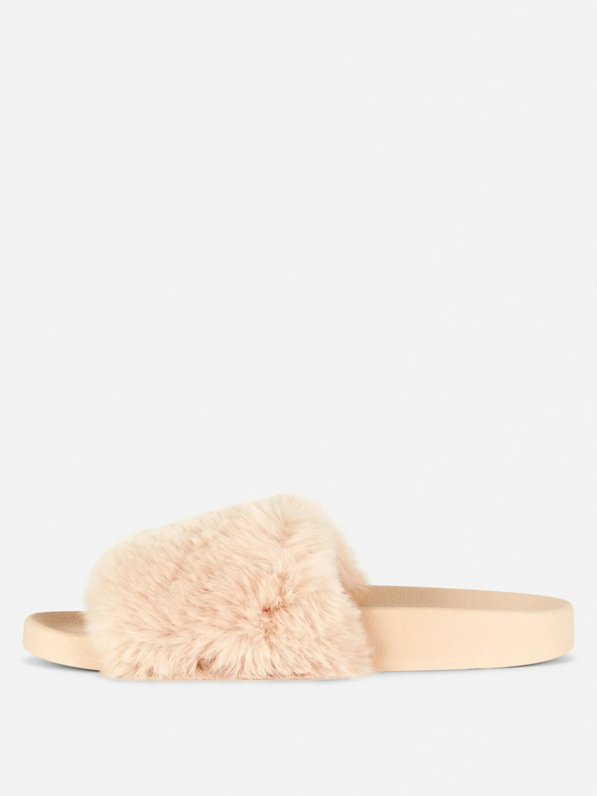Flipflops Und Badesandalen|Primark Kunstfell-Badesandalen Beige