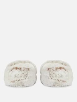 Hausschuhe|Primark Kunstfell-Hausschuhe Mit Fleecefutter Beige