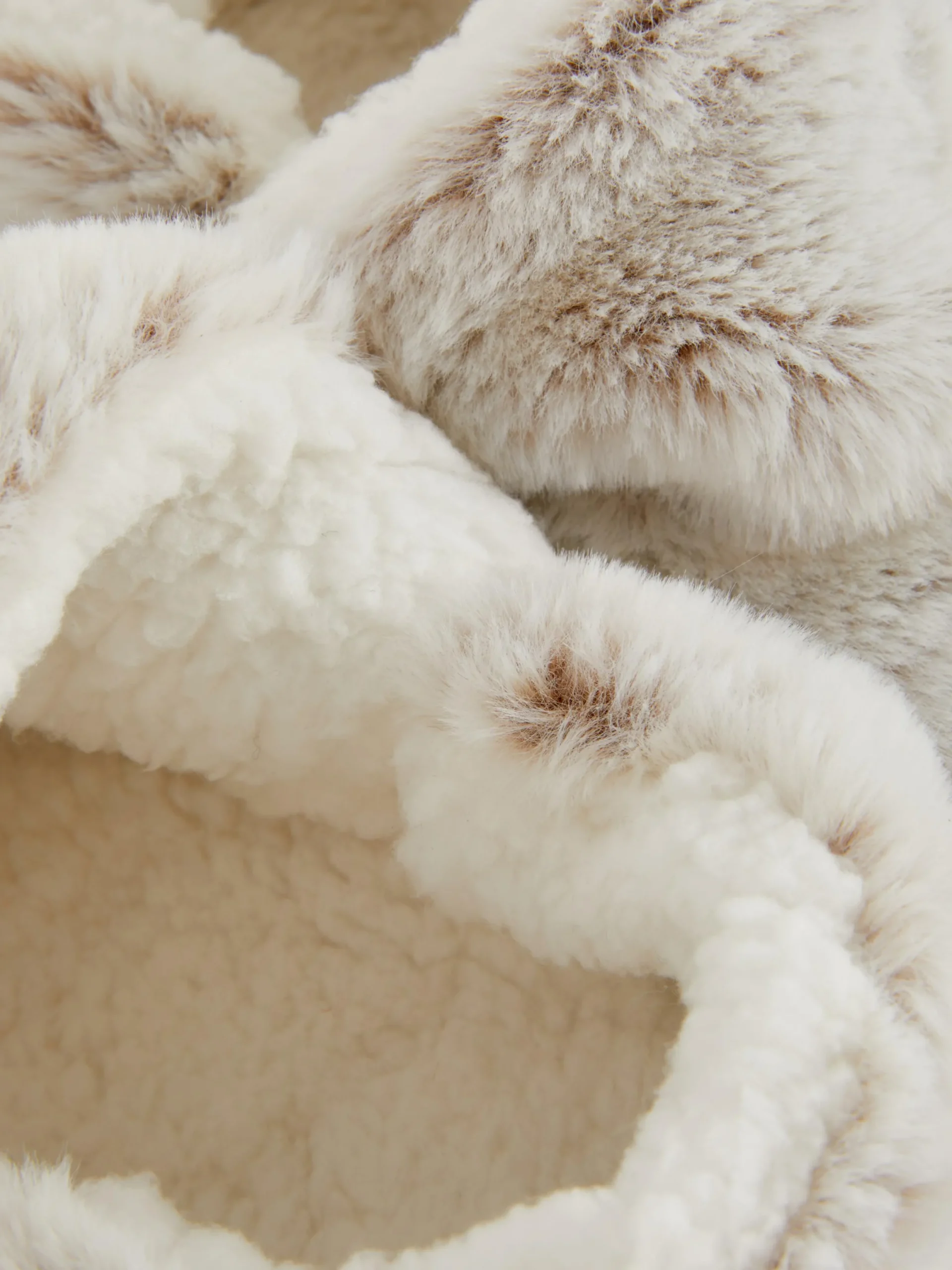 Hausschuhe|Primark Kunstfell-Hausschuhe Mit Fleecefutter Beige