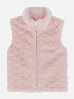 Jacken Und Mäntel|Primark Kunstfellweste Mit Herzstruktur Rosa
