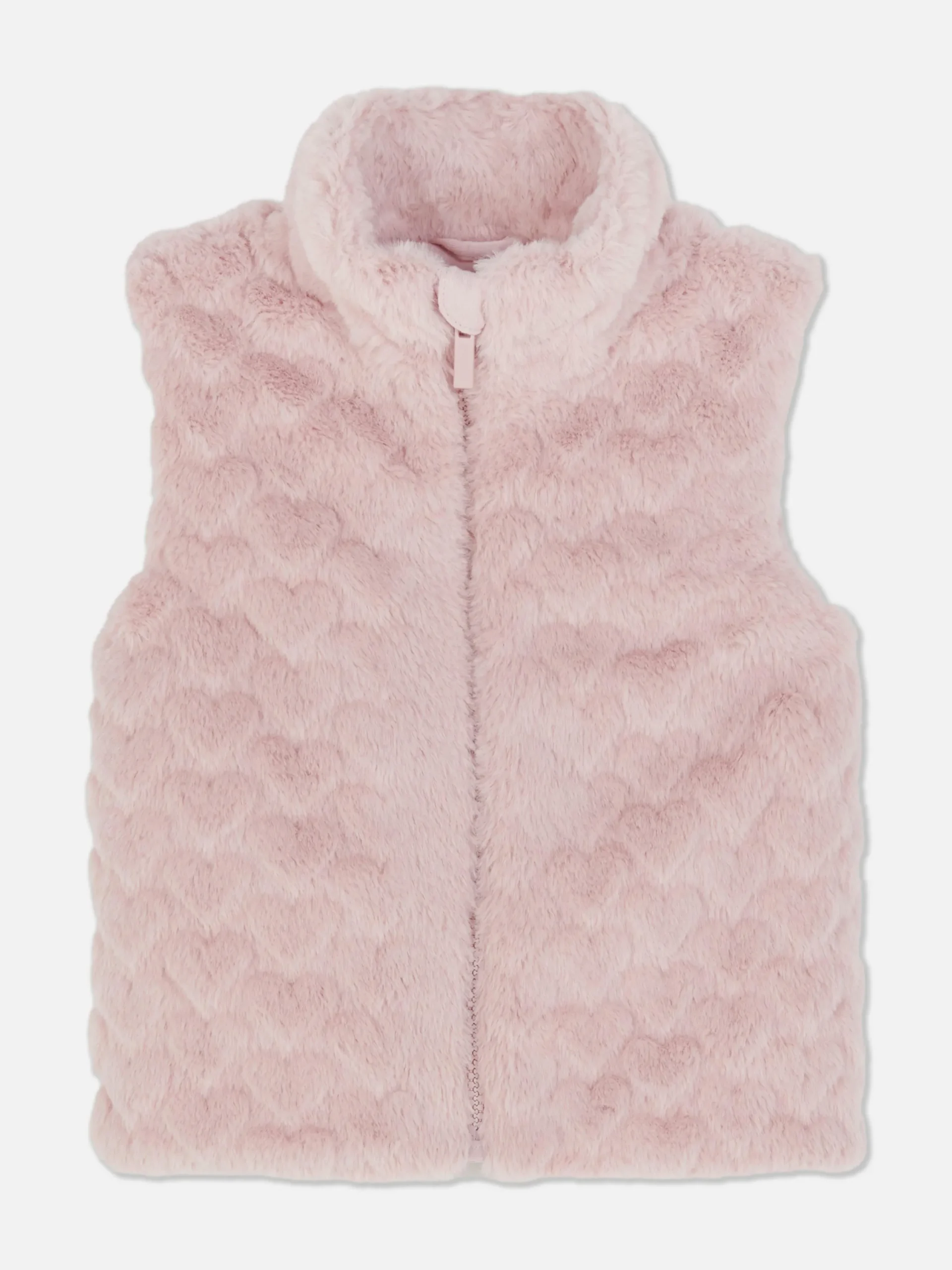 Jacken Und Mäntel|Primark Kunstfellweste Mit Herzstruktur Rosa