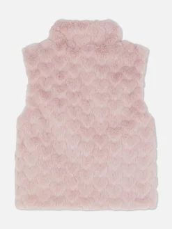 Jacken Und Mäntel|Primark Kunstfellweste Mit Herzstruktur Rosa