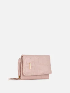 Taschen Und Portemonnaies|Primark Kunstleder-Geldbeutel In Kroko-Optik Mit Initiale Rosa
