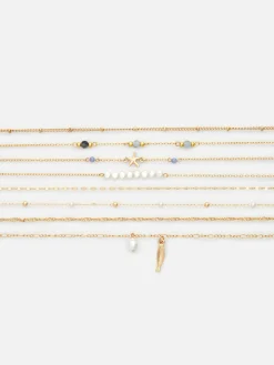 Schmuck|Primark Kunstperlen- Und Bettelarmbänder, 8er-Pack Weiß