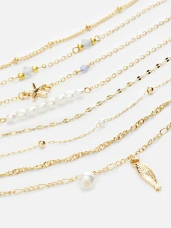 Schmuck|Primark Kunstperlen- Und Bettelarmbänder, 8er-Pack Weiß