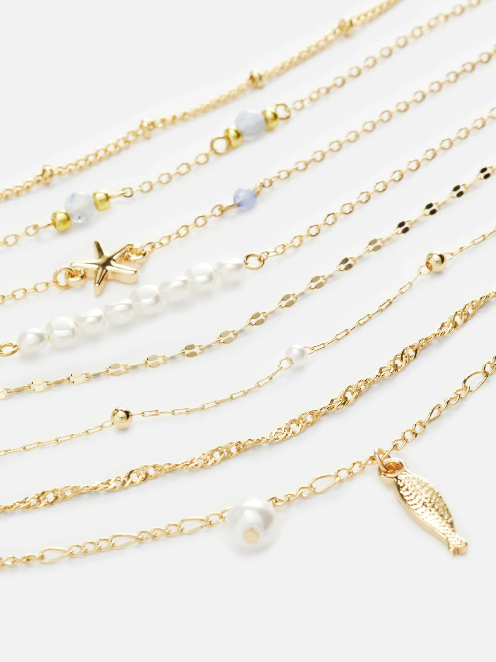 Schmuck|Primark Kunstperlen- Und Bettelarmbänder, 8er-Pack Weiß