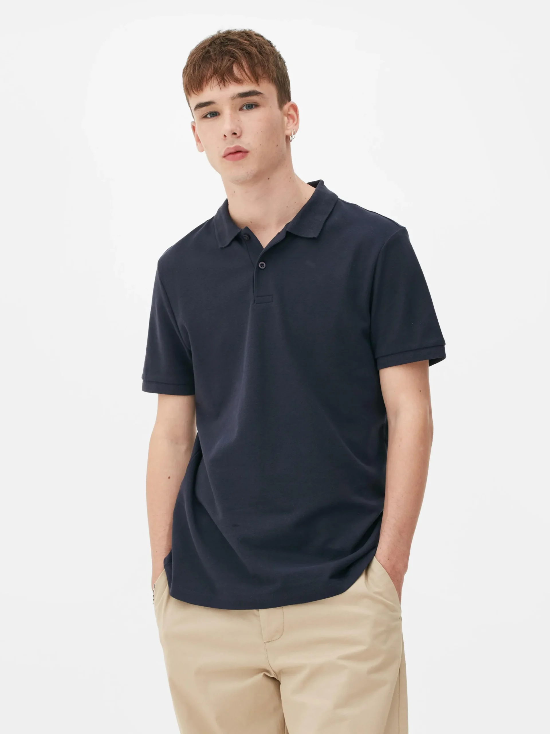 Tops Und T-Shirts|Primark Kurzarm-Poloshirt Aus Piqué Marineblau
