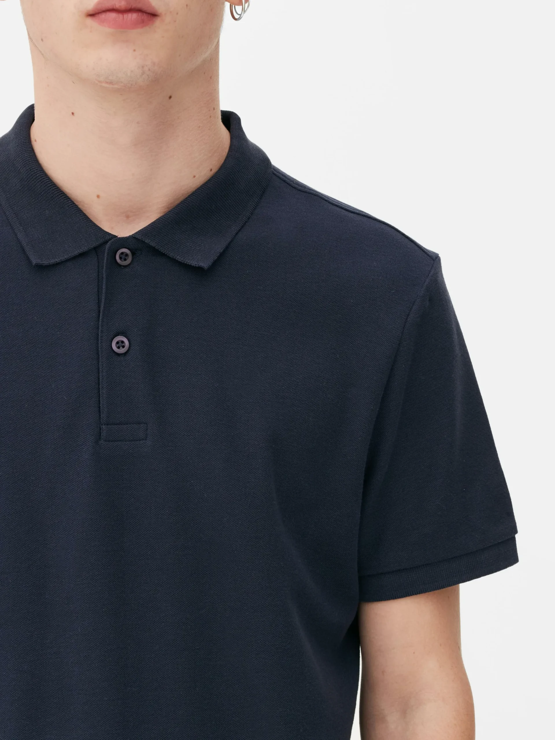 Tops Und T-Shirts|Primark Kurzarm-Poloshirt Aus Piqué Marineblau