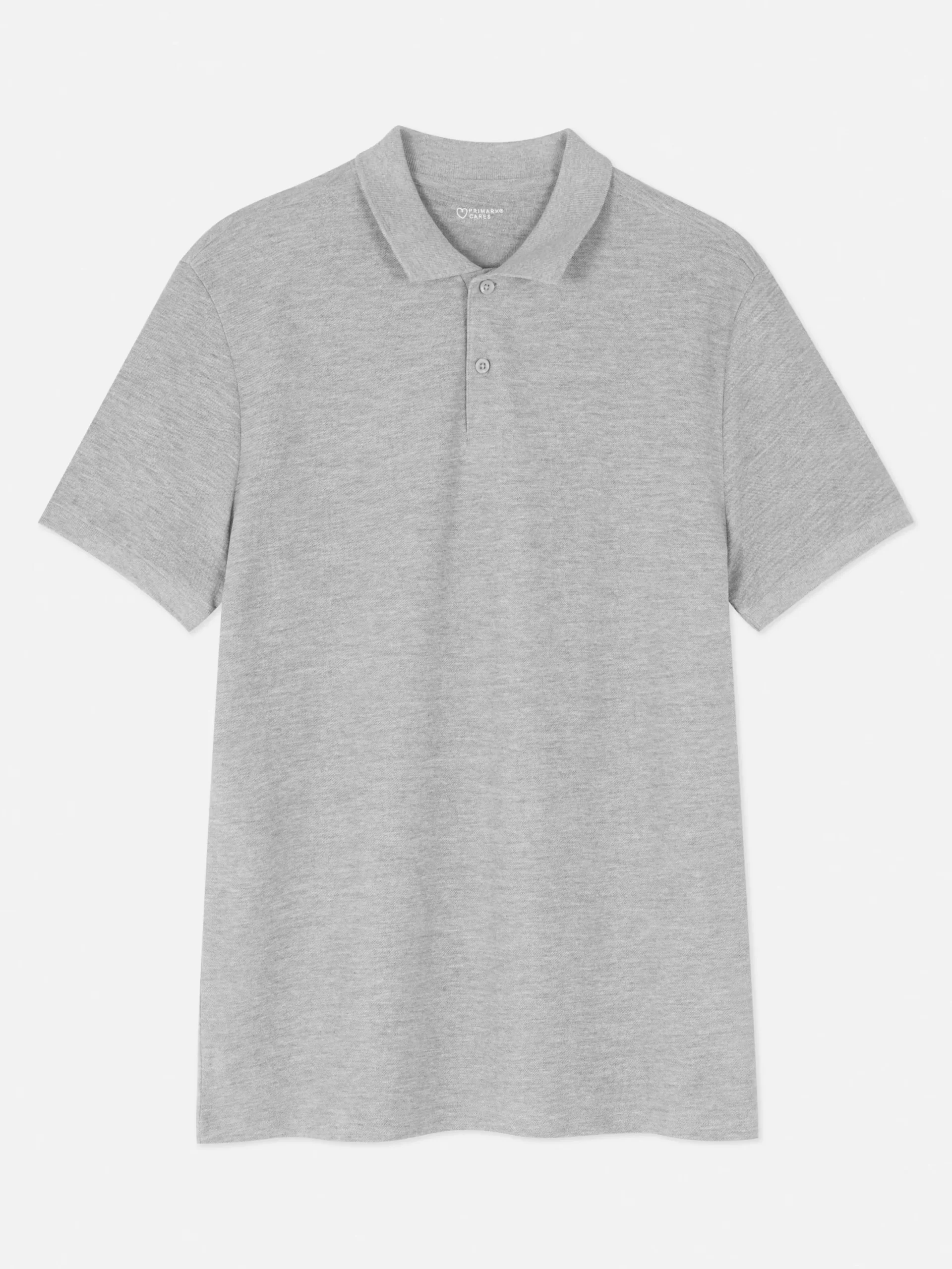Tops Und T-Shirts|Primark Kurzarm-Poloshirt Aus Piqué Grau meliert