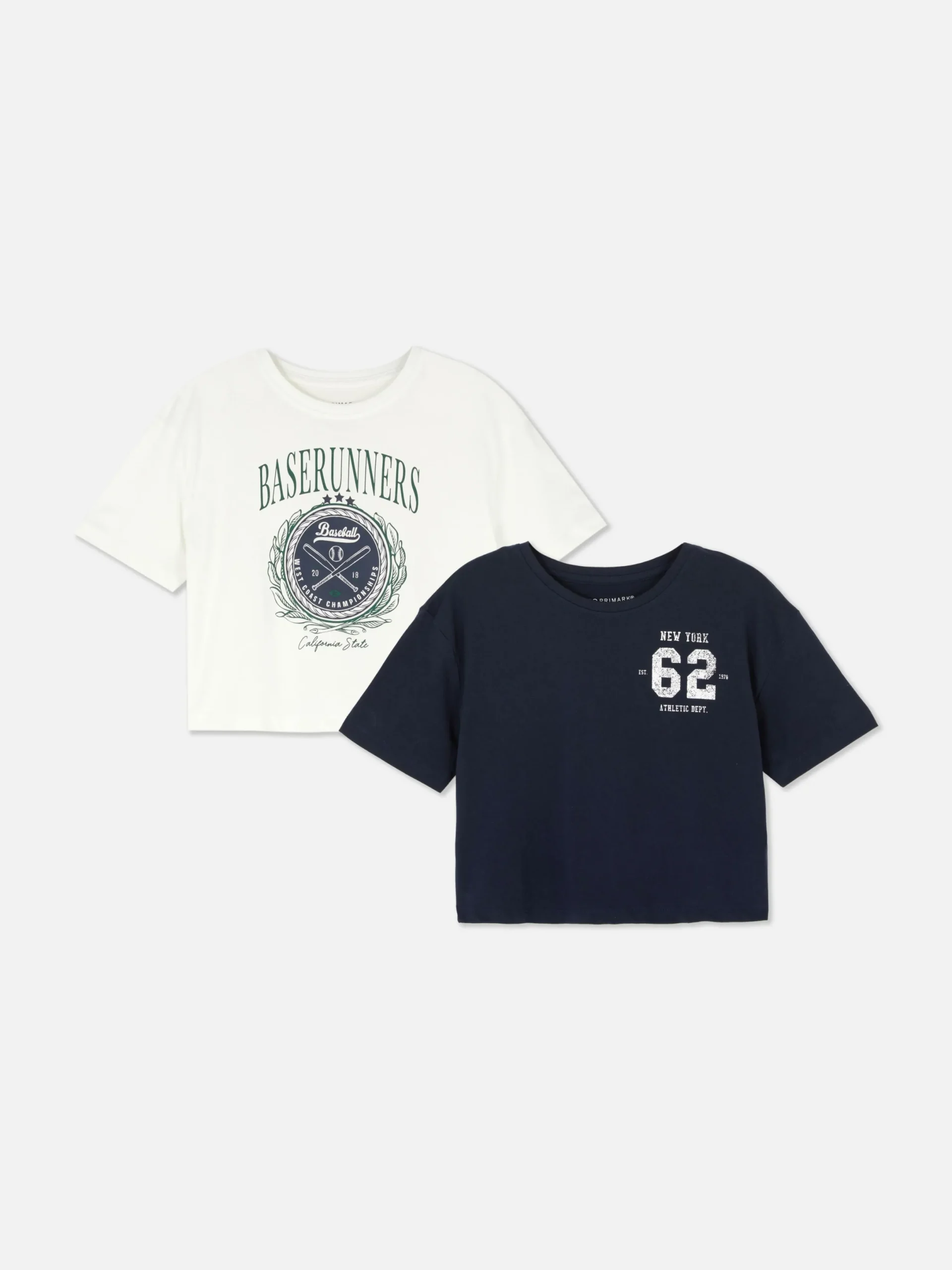Tops Und T-Shirts|Primark Kurze T-Shirts, 2er-Pack Multi