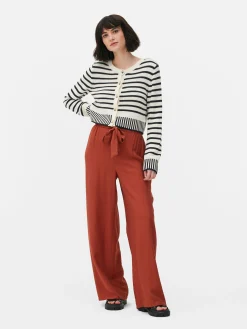 Pullover Und Cardigans|Primark Kurzer Cardigan Mit Streifen Schwarz/Weiß