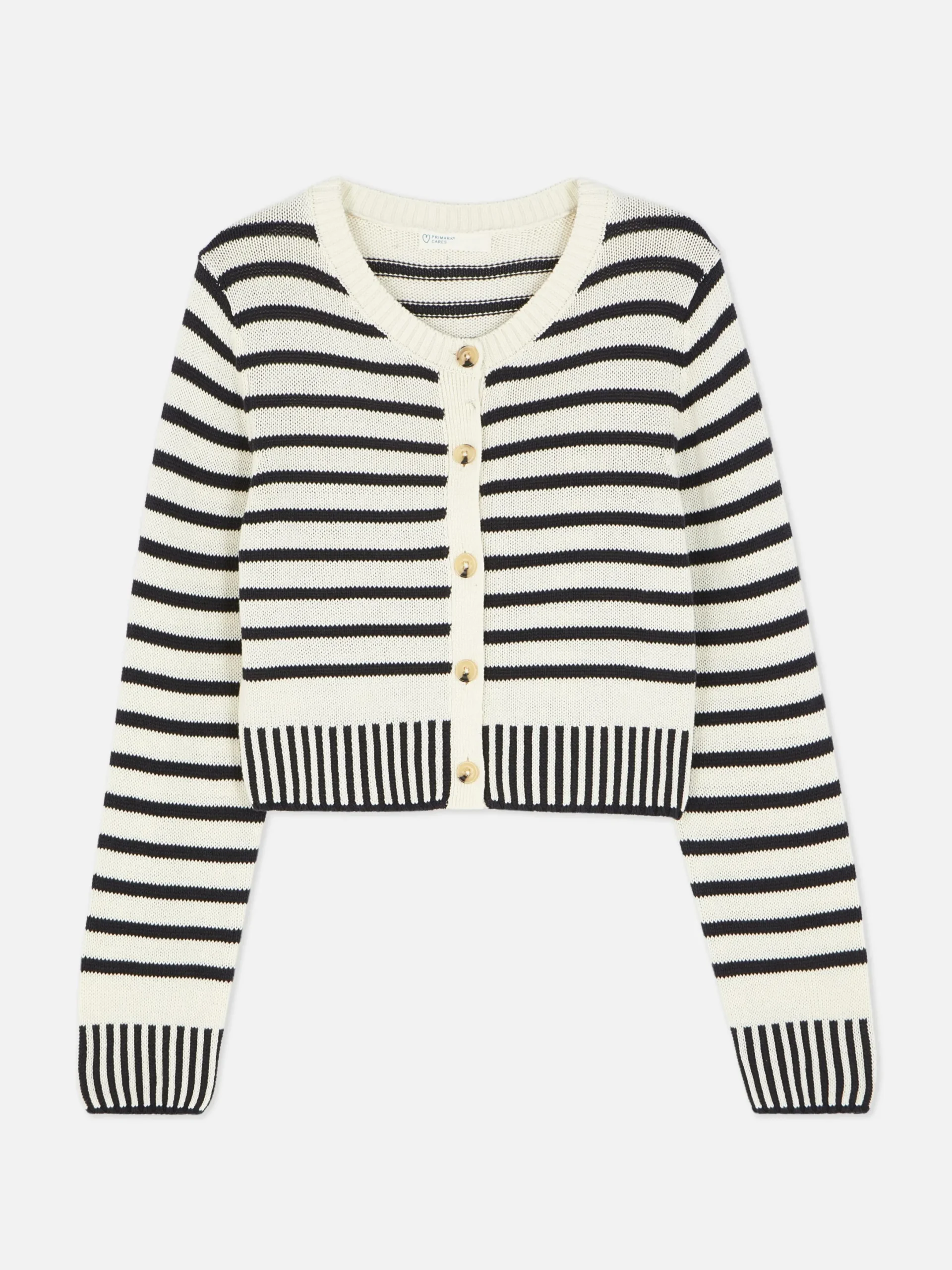 Pullover Und Cardigans|Primark Kurzer Cardigan Mit Streifen Schwarz/Weiß