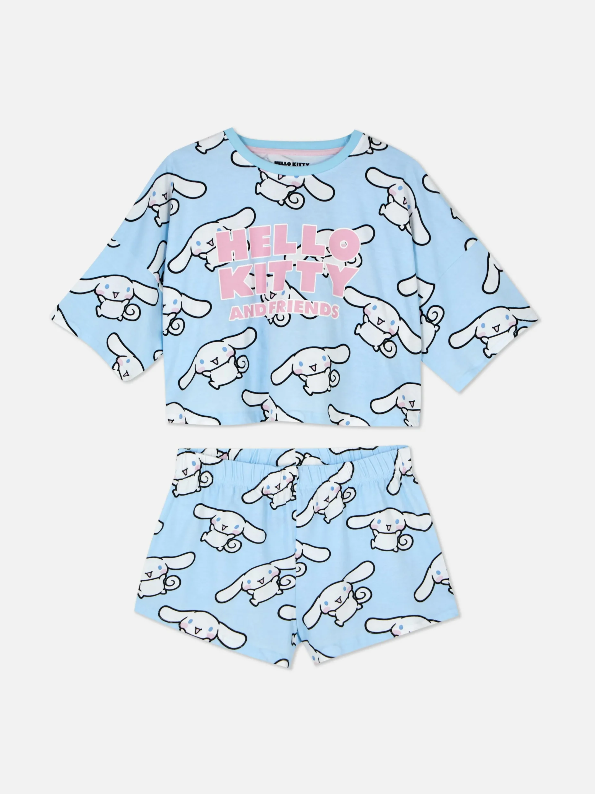 Schlafanzüge|Primark Kurzer „Hello Kitty And Friends“ Schlafanzug Blau