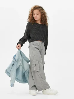 Pullover Und Cardigans|Primark Kurzer Pullover In Verwaschener Optik Anthrazitfarben