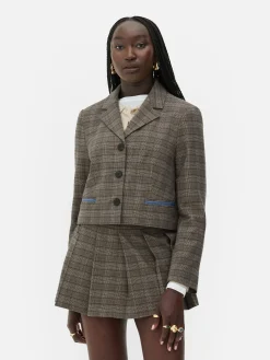 Blazer|Primark Kurzer „Rita Ora“ Blazer Mit Karomuster Multi