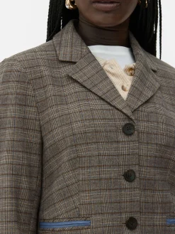Blazer|Primark Kurzer „Rita Ora“ Blazer Mit Karomuster Multi