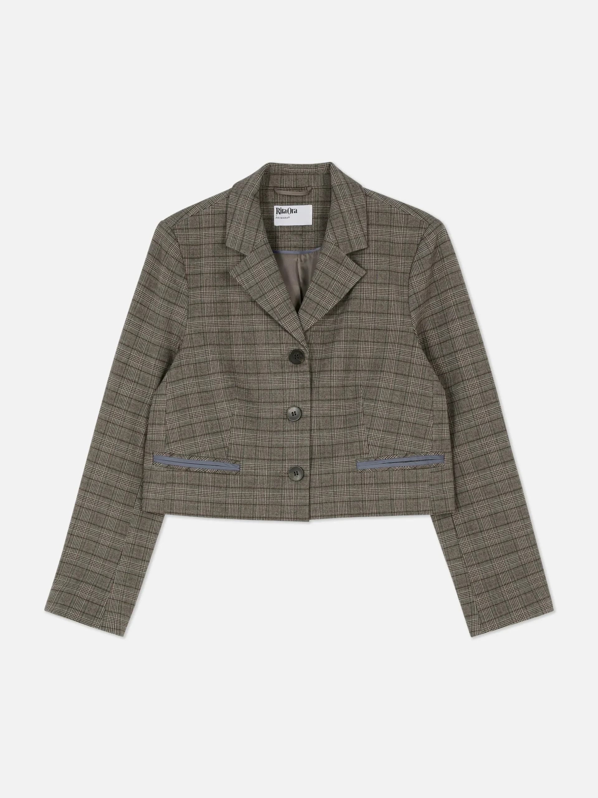 Blazer|Primark Kurzer „Rita Ora“ Blazer Mit Karomuster Multi