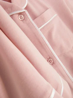 Schlafanzüge Und Nachtwäsche|Primark Kurzer Schlafanzug Mit Knopfleiste Rosa