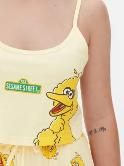 Schlafanzüge|Primark Kurzer „Sesamstraße“ Schlafanzug Gelb