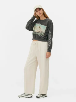 Hoodies Und Sweatshirts|Primark Kurzes „Alexandre Cabanel“ Sweatshirt Anthrazitfarben