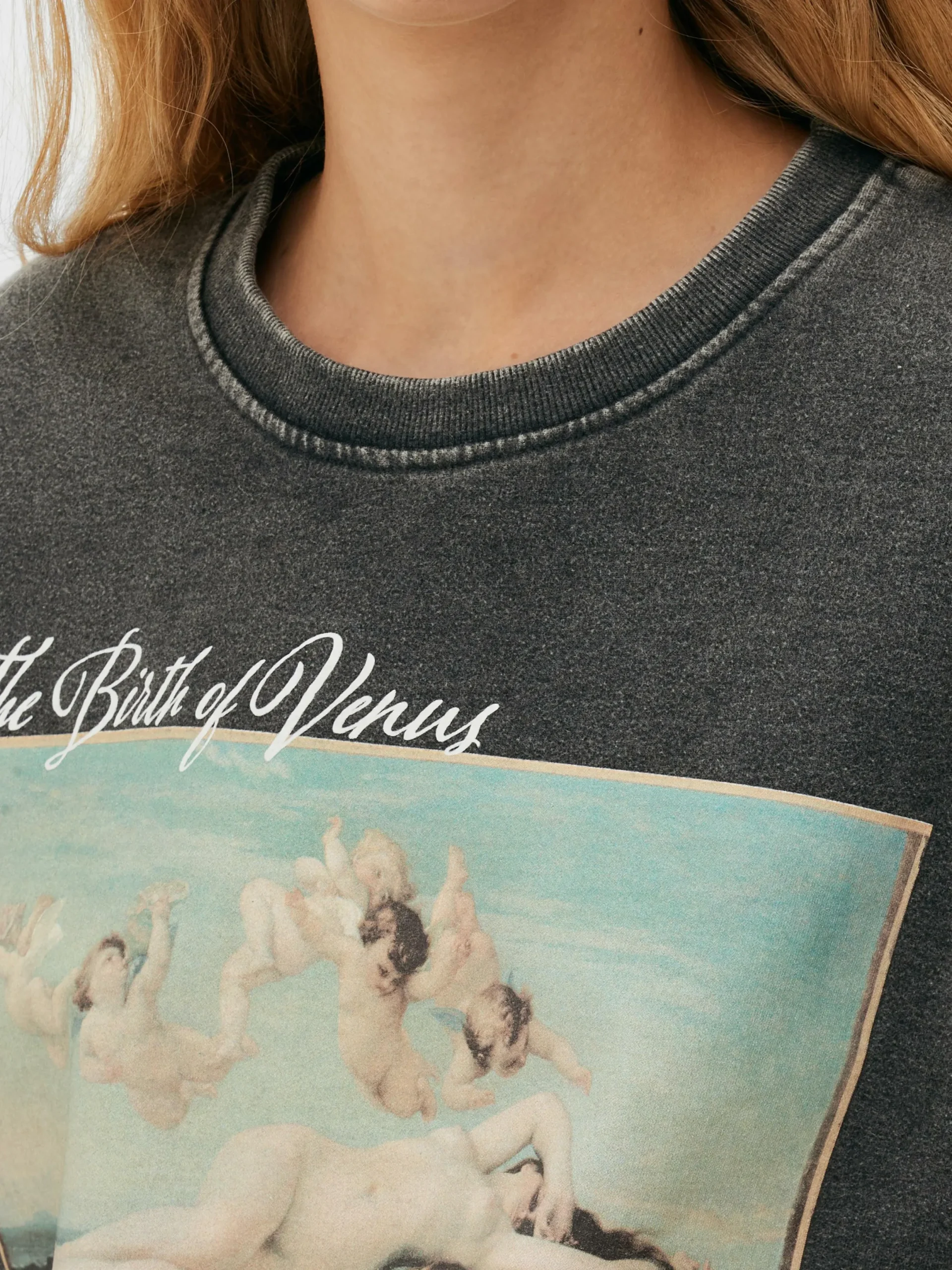 Hoodies Und Sweatshirts|Primark Kurzes „Alexandre Cabanel“ Sweatshirt Anthrazitfarben