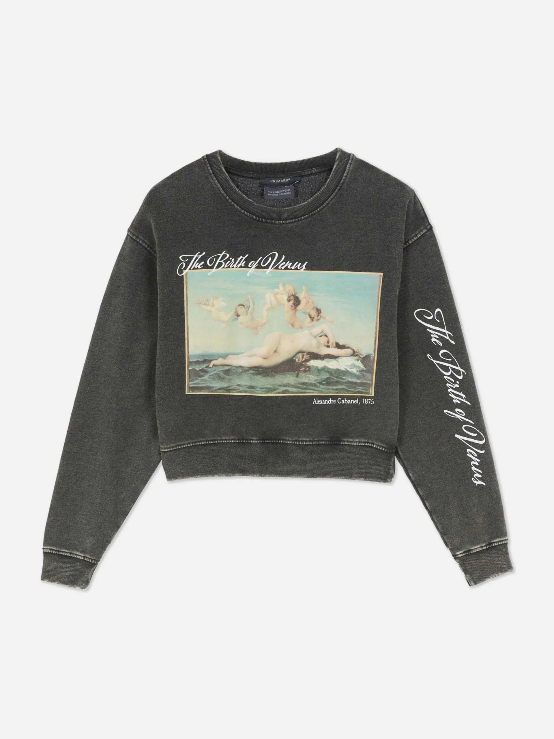 Hoodies Und Sweatshirts|Primark Kurzes „Alexandre Cabanel“ Sweatshirt Anthrazitfarben