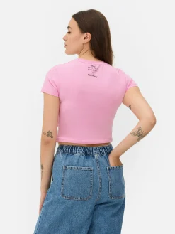 Tops Und T-Shirts|Primark Kurzes „Disney Micky Maus X Keith Haring“ T-Shirt Rosa