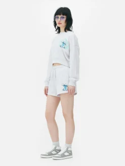 Hoodies Und Sweatshirts|Primark Kurzes „Disneys Stitch“ Sweatshirt Grau meliert