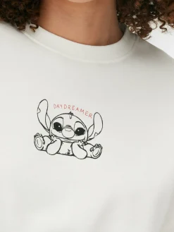 Hoodies Und Sweatshirts|Primark Kurzes „Disneys Stitch“ Sweatshirt Weiß