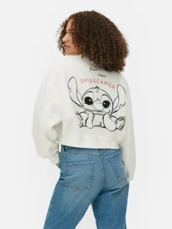 Hoodies Und Sweatshirts|Primark Kurzes „Disneys Stitch“ Sweatshirt Weiß