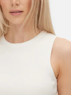 Tops Und T-Shirts|Primark Kurzes, Geripptes Trägertop Elfenbeinfarben