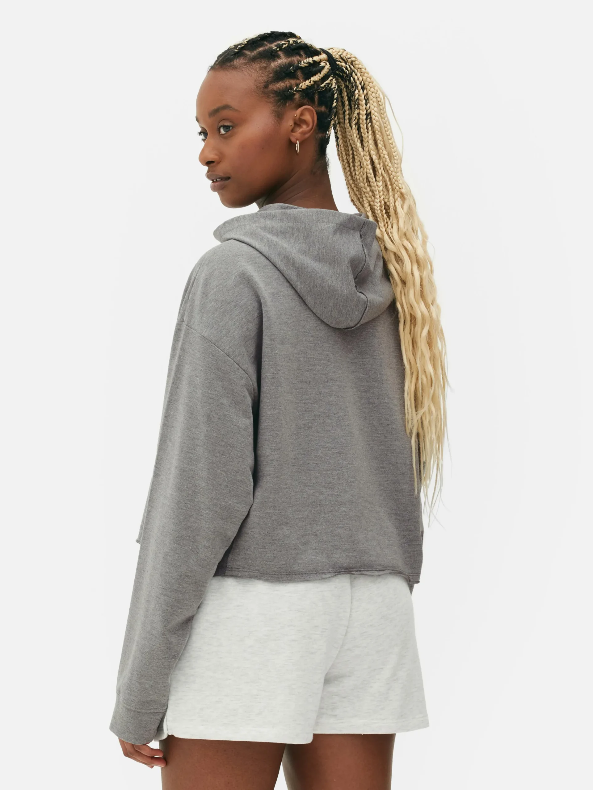 Hoodies Und Sweatshirts|Primark Kurzes Hoodie Mit Geradem Schnitt Dunkelgrau
