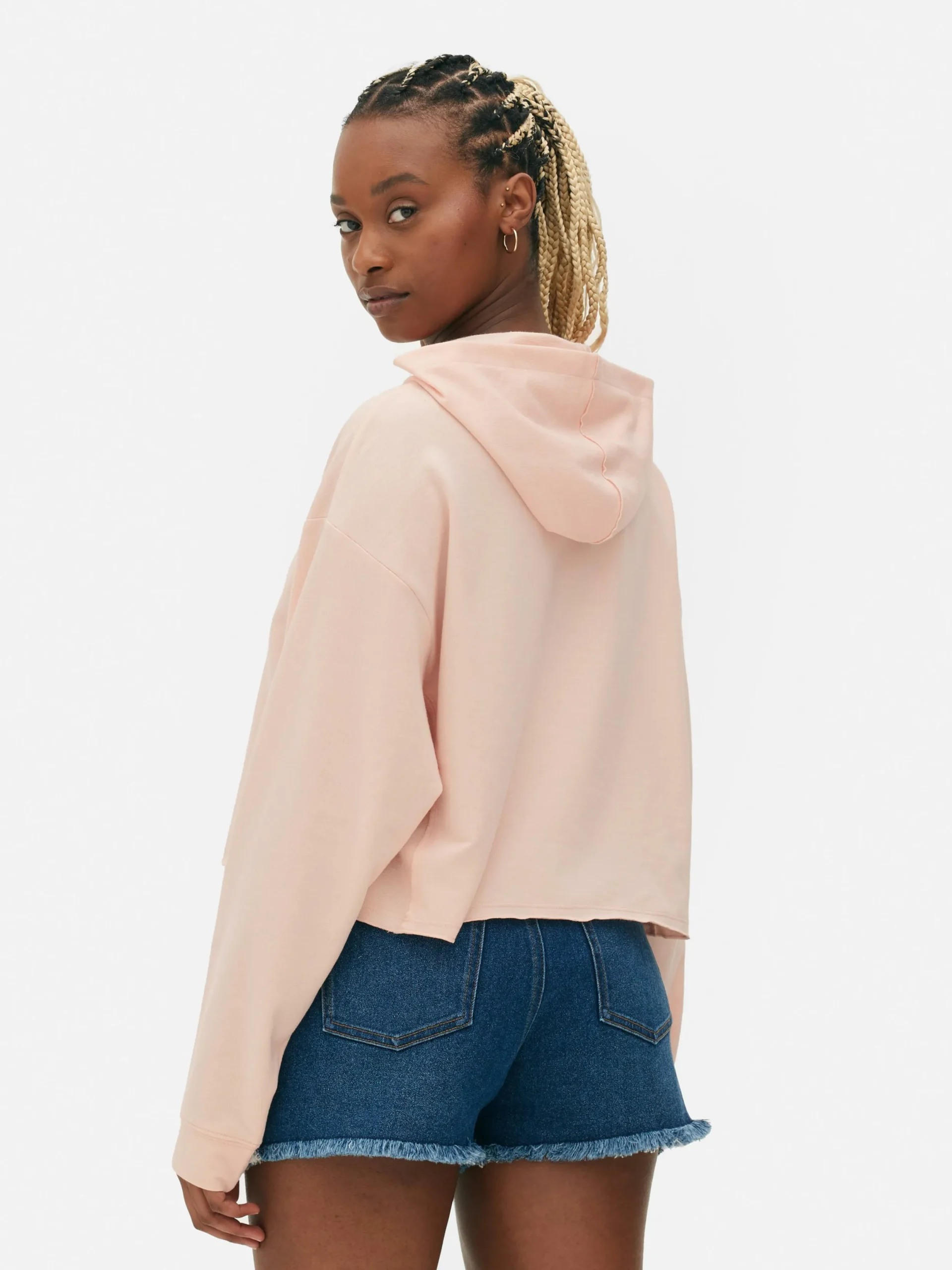 Hoodies Und Sweatshirts|Primark Kurzes Hoodie Mit Geradem Schnitt Hellrosa