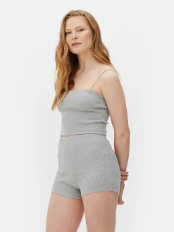 Tops Und T-Shirts|Primark Kurzes Jersey-Trägertop Zum Kombinieren Grau meliert