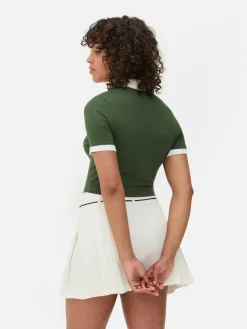Tops Und T-Shirts|Primark Kurzes „Michigan State“ Poloshirt Grün