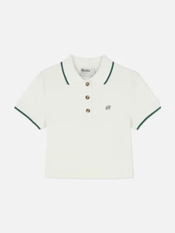 Tops Und T-Shirts|Primark Kurzes „Rita Ora“ Poloshirt Elfenbeinfarben