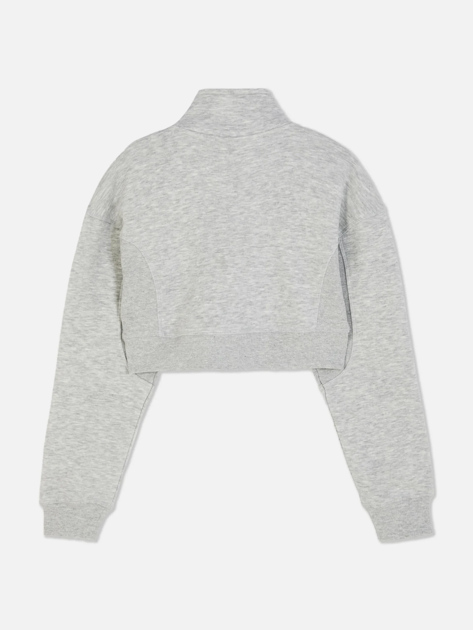 Hoodies Und Sweatshirts|Primark Kurzes Sweatshirt Mit Trichterkragen Grau meliert