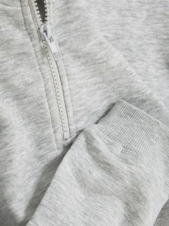 Hoodies Und Sweatshirts|Primark Kurzes Sweatshirt Mit Trichterkragen Grau meliert