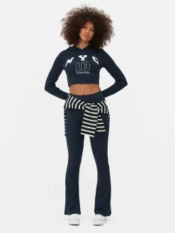 Tops Und T-Shirts|Primark Kurzes Top Mit Kapuze Und Grafik Marineblau