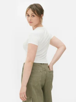 Tops Und T-Shirts|Primark Kurzes T-Shirt Weiß