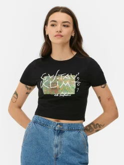Tops Und T-Shirts|Primark Kurzes T-Shirt Von Gustav Klimt Schwarz