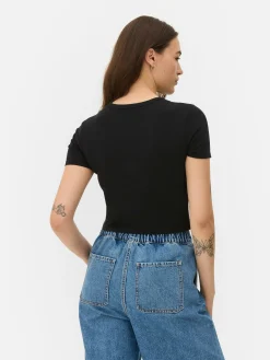 Tops Und T-Shirts|Primark Kurzes T-Shirt Von Gustav Klimt Schwarz