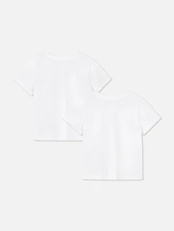 Tops Und T-Shirts|Primark Kurzärmelige T-Shirts, 2er-Pack Weiß