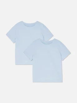 Tops Und T-Shirts|Primark Kurzärmelige T-Shirts, 2er-Pack Hellblau