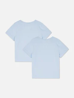 Tops Und T-Shirts|Primark Kurzärmelige T-Shirts, 2er-Pack Hellblau