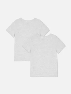 Tops Und T-Shirts|Primark Kurzärmelige T-Shirts, 2er-Pack Grau meliert